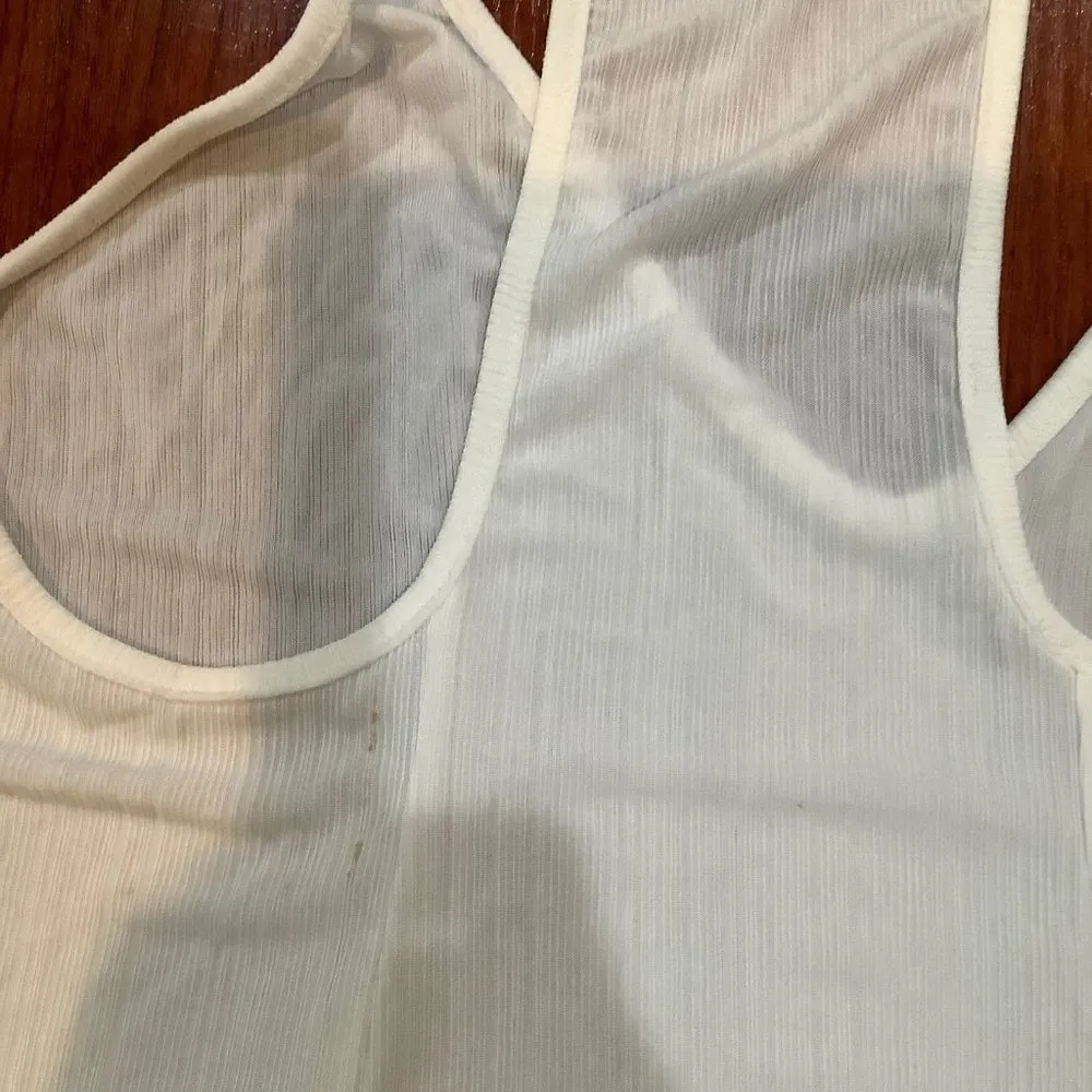 FREE PEOPLE TANK TOP WHITE SIZE S - Image 4