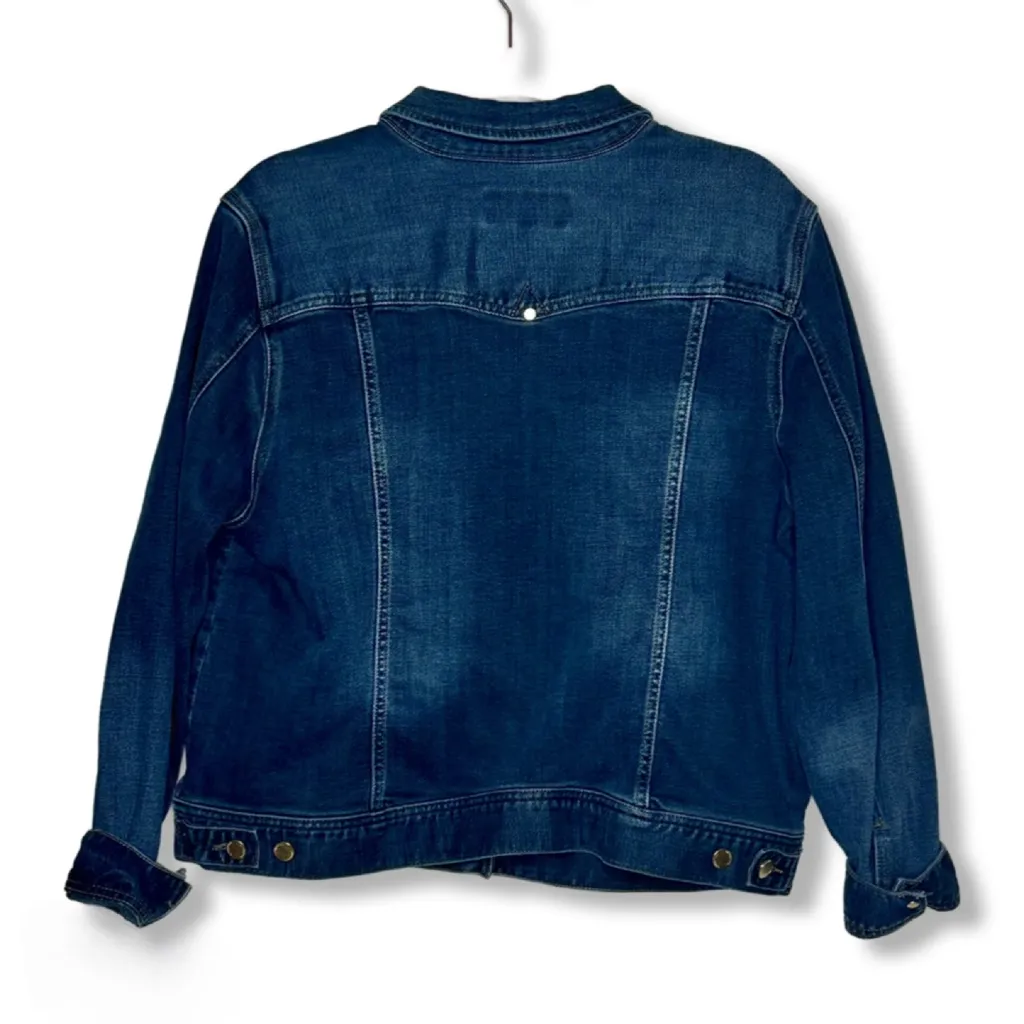 LIVERPOOL JEANS CO. Dk Wash Stretch Classic Denim Jacket *Like New Sz:1x - Image 2