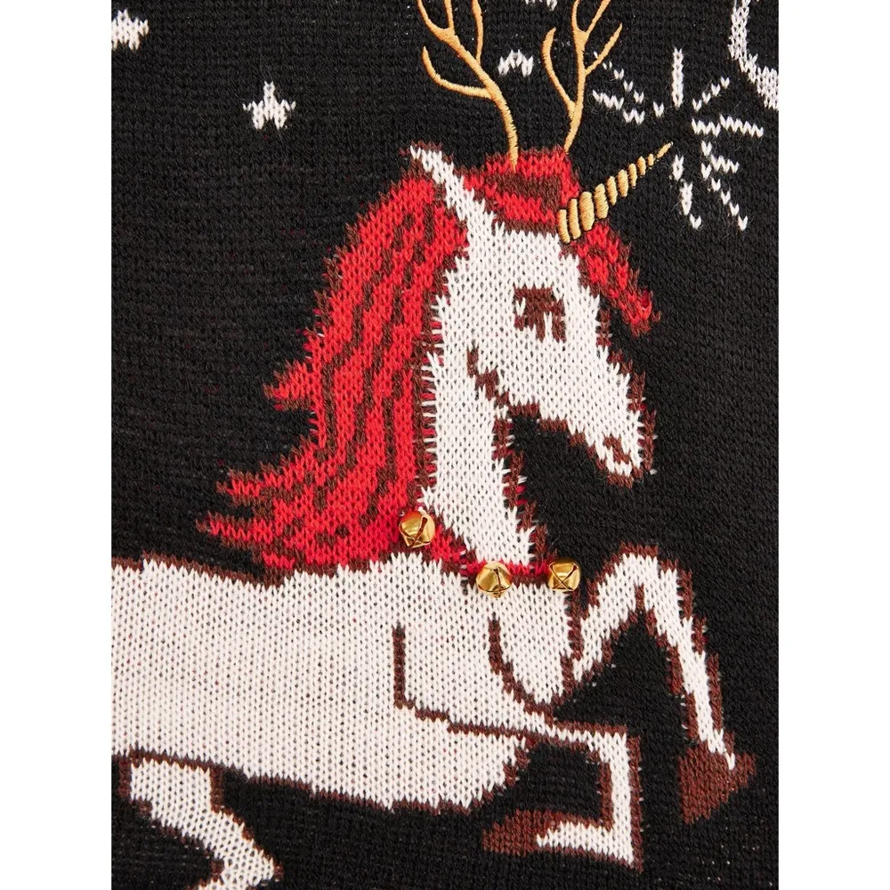 Self Esteem 2-Pc Crewneck Christmas Sweater w/Infinity Scarf, Size M New w/Tag - Image 3