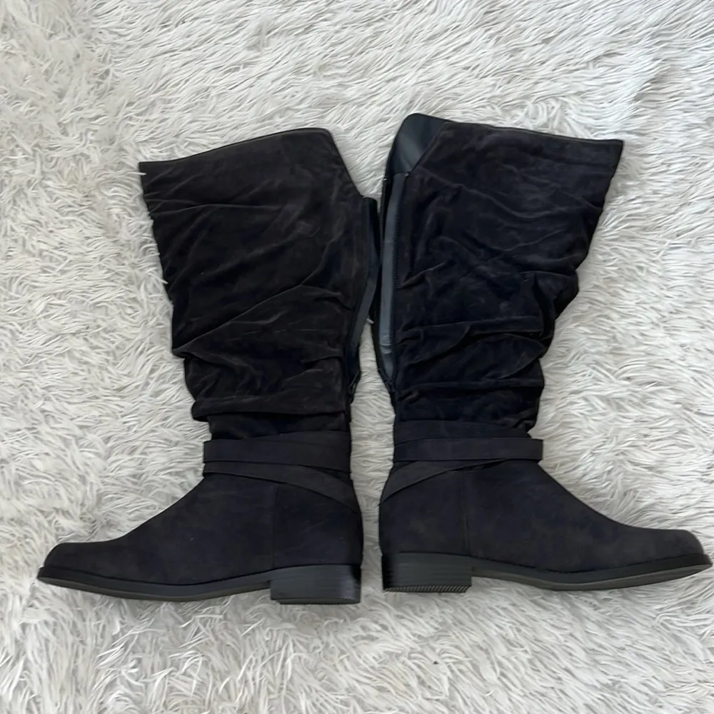 JUSTFAB Lorena Buckle Women’s Tall Boot magnet black size 9 - Image 8