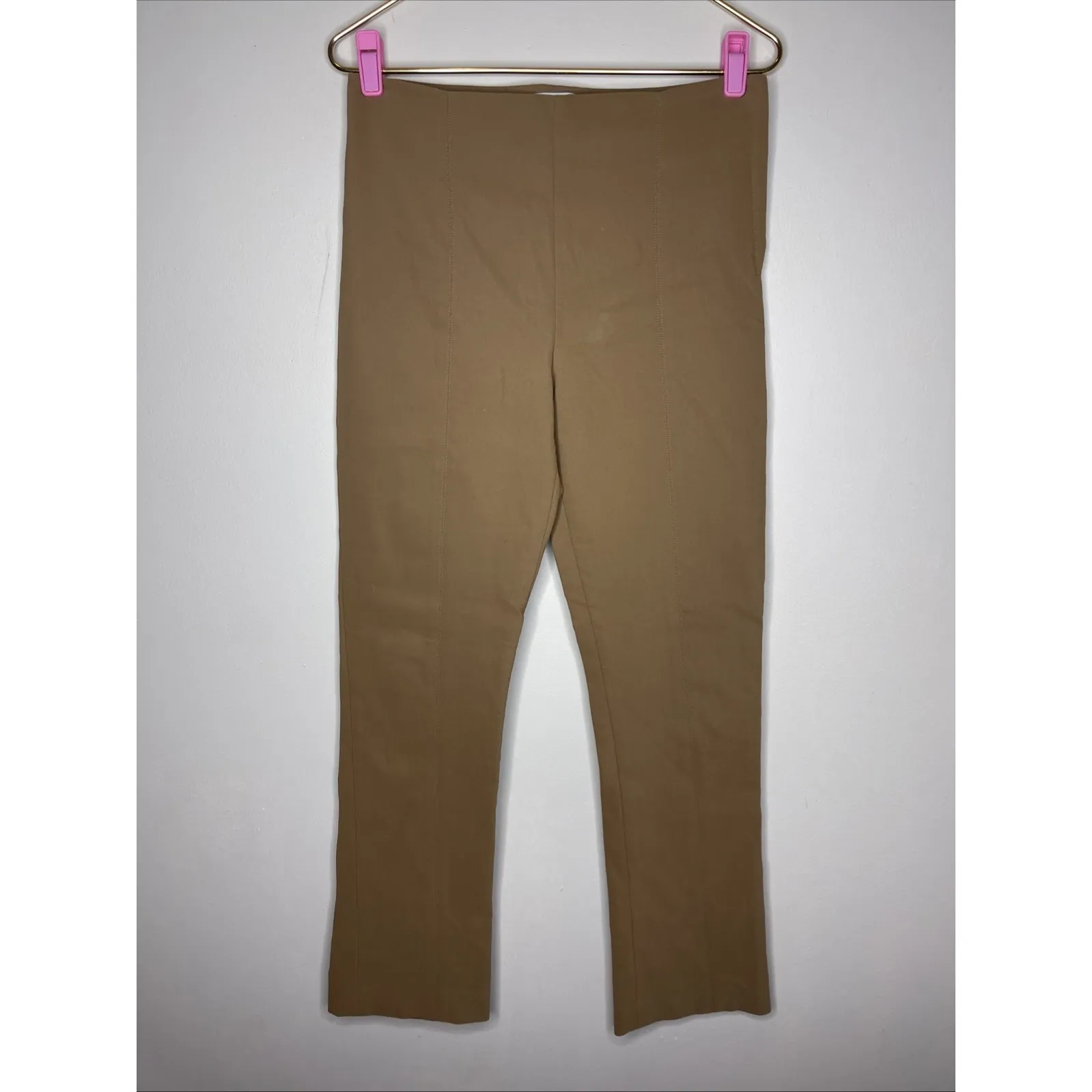 MM Lafleur The Foster Cigarette Pant Powerstretch in Saddle Kakhi Sz 10 Tan - Image 2