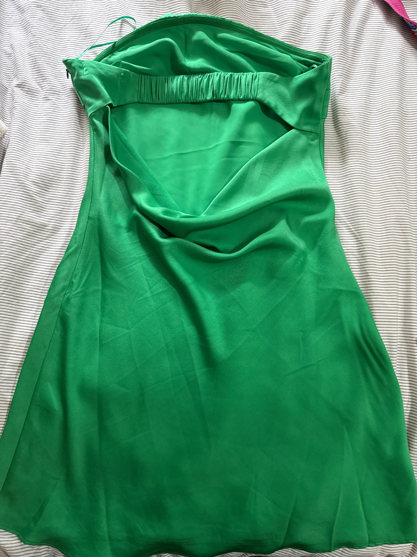 Victoria and Sophia Strapless Green Mini Dress - Image 4