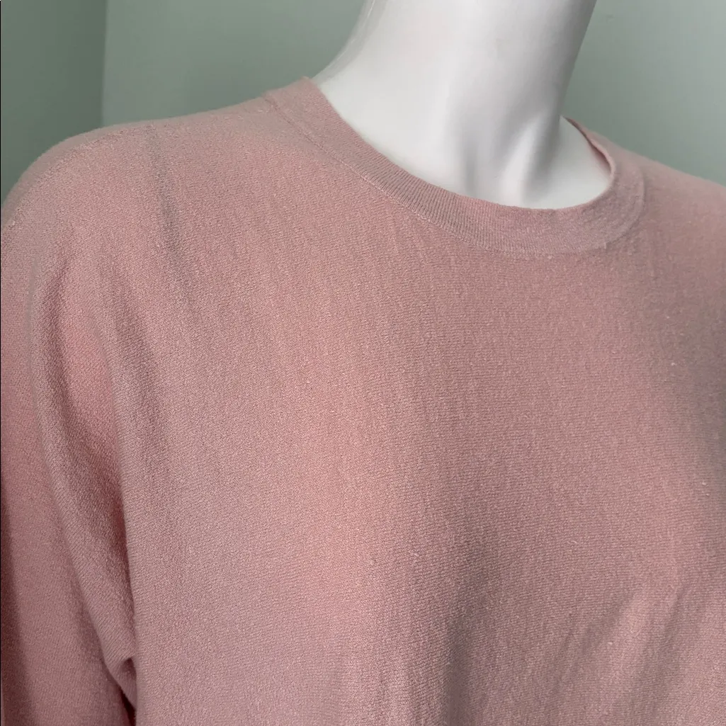 Eileen Fisher Peach Organic Linen Pullover Sweater medium - Image 2