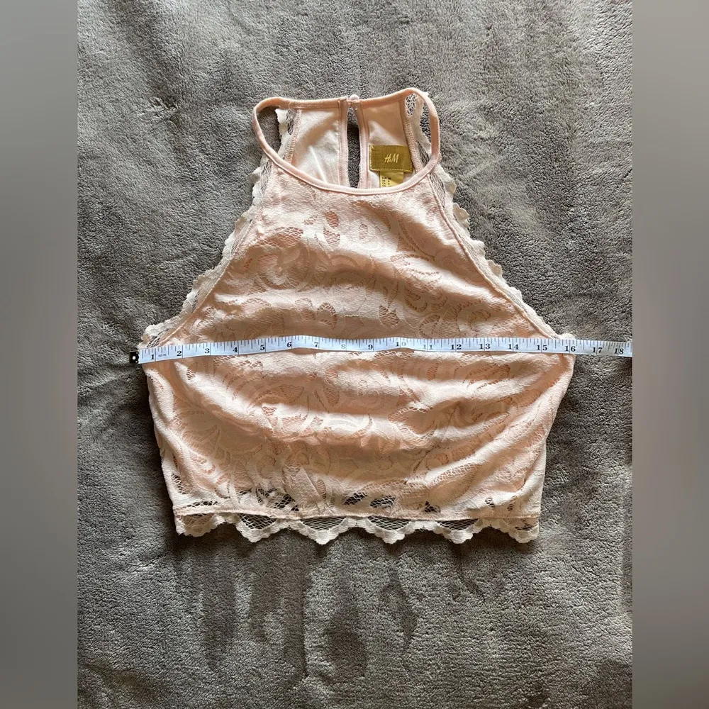 H&M Full Lace Lined Powder Pink Tank Top Women’s Sz 8 (Medium) EUC - Image 8