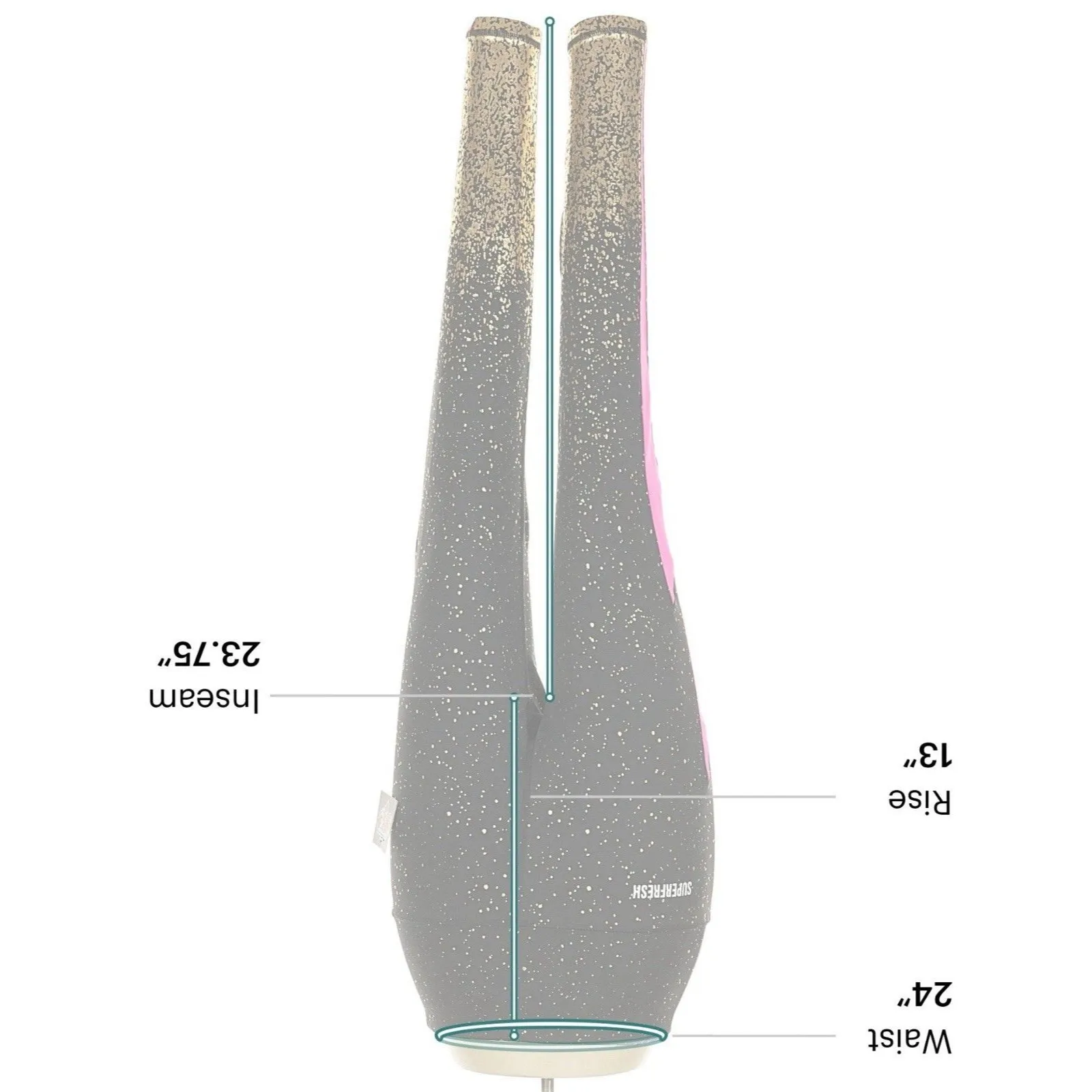 Super Fresh Women’s Leggings Black Gold Pink Lightening Bolt Small Workout Gym - Image 5