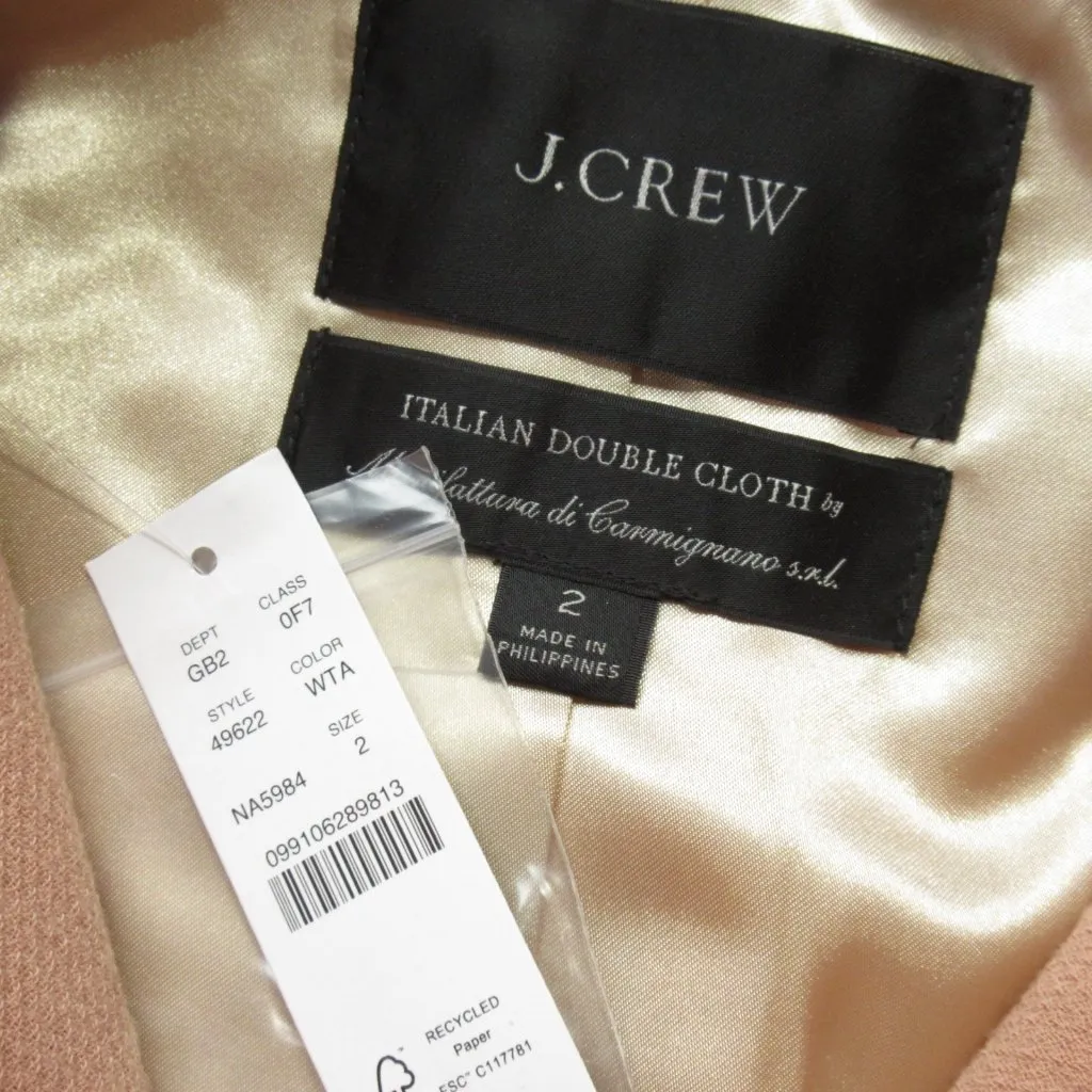 NWT J.Crew Classic Lady Day Coat in Taupe Italian Doublecloth Wool Thinsulate 2 - Image 4