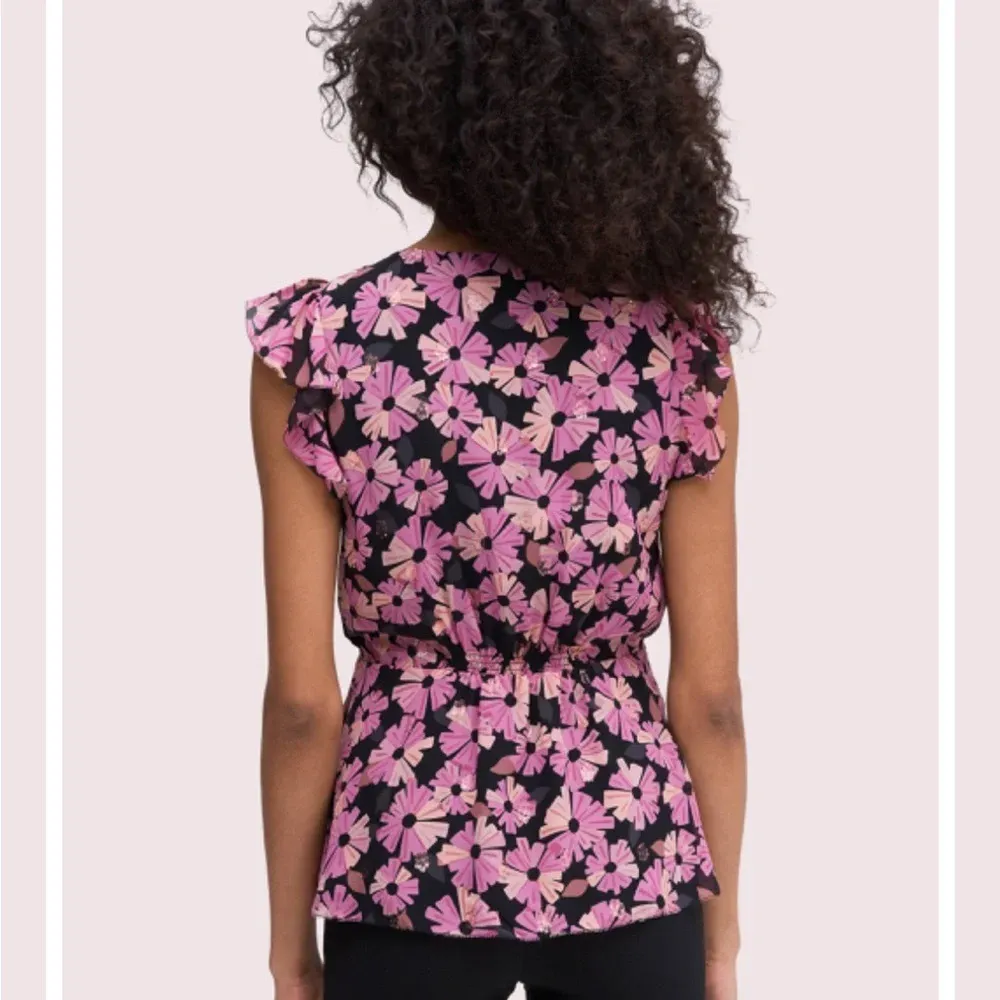 Kate Spade Floral Chiffon Shell Top - Image 6