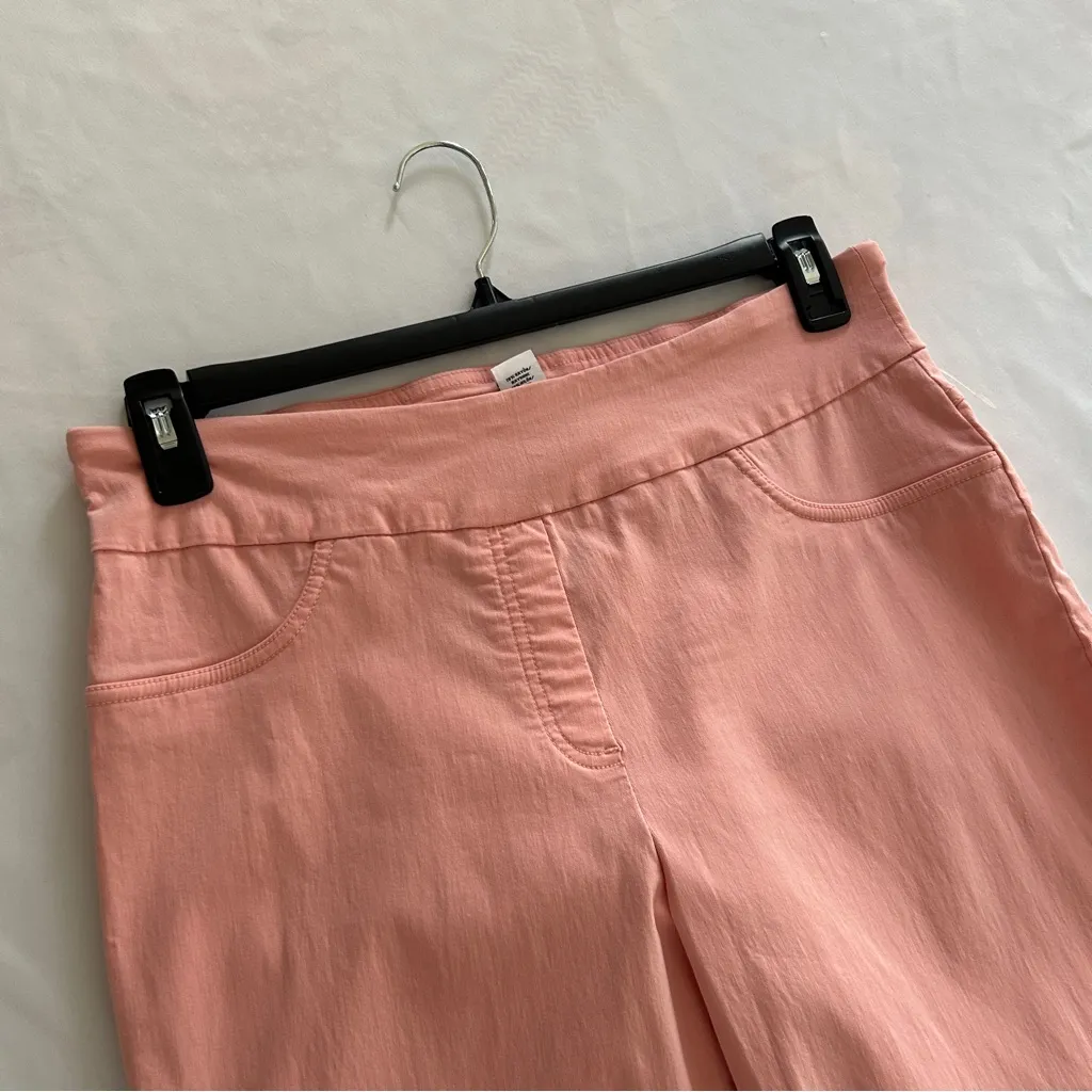 NWT Sz. 14 Large Ruby Road Salmon Coral Pink Capri Pants Rayon Summer Spring - Image 2