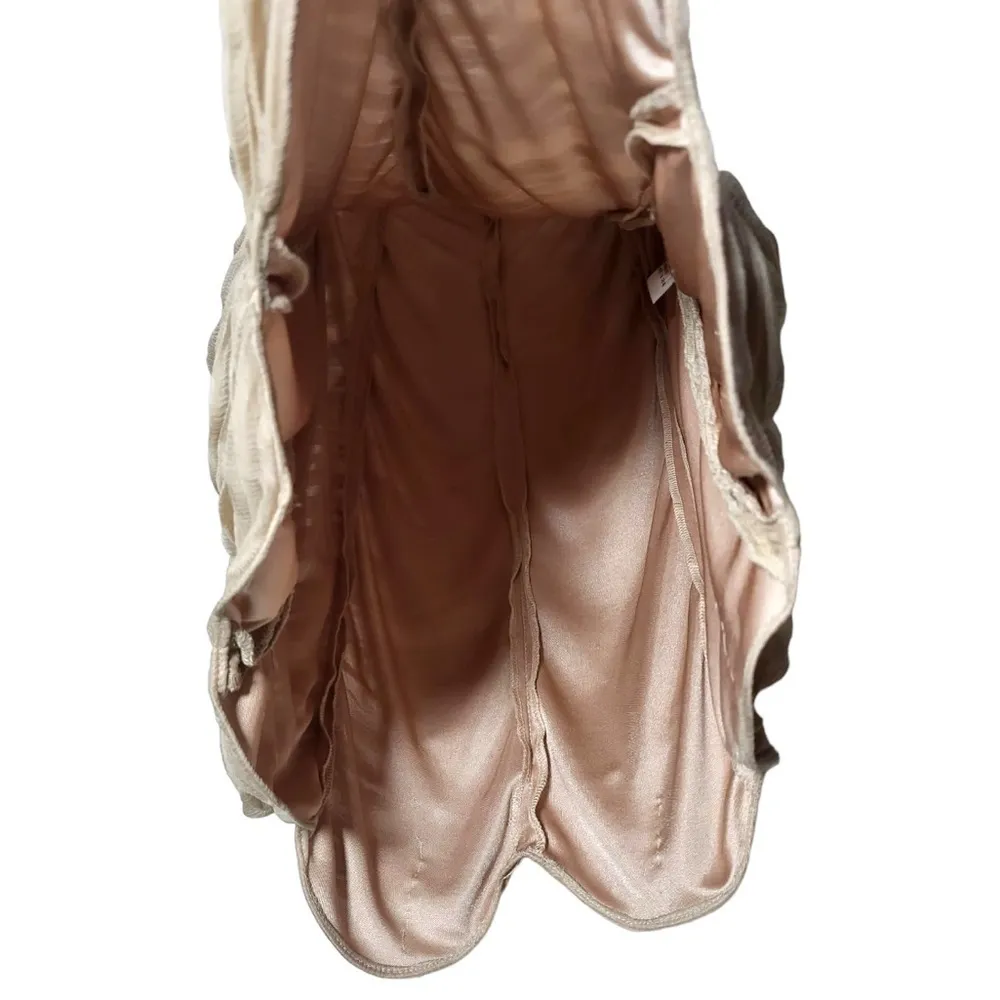 Sue Wong Nocturne Silk Beaded Sequins Ruched Mini Dress in Champagne - Image 8