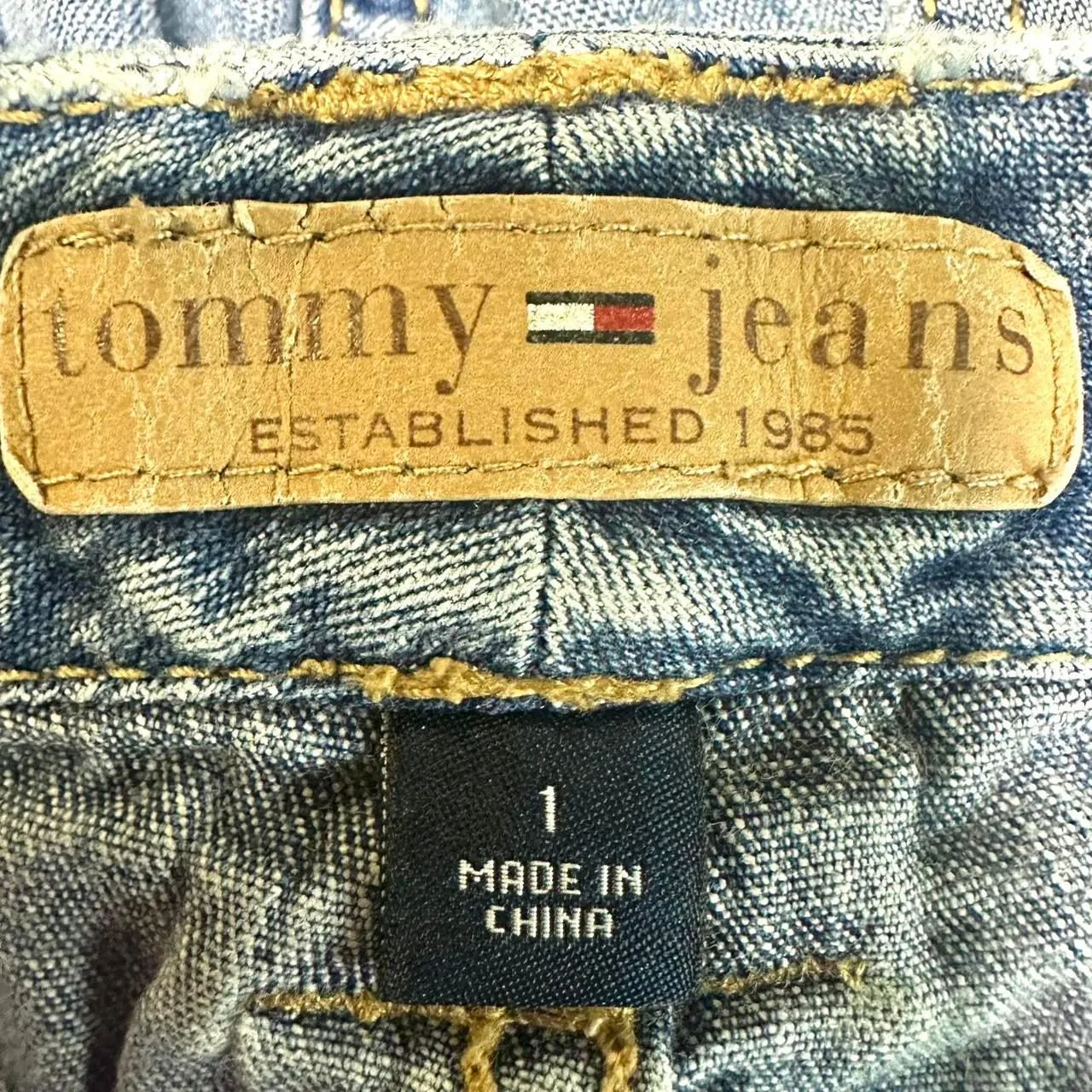 TOMMY JEANS HILFIGER Y2K Blue Denim Low Rise Cargo Flare Bootcut Jeans Women's 1 - Image 7