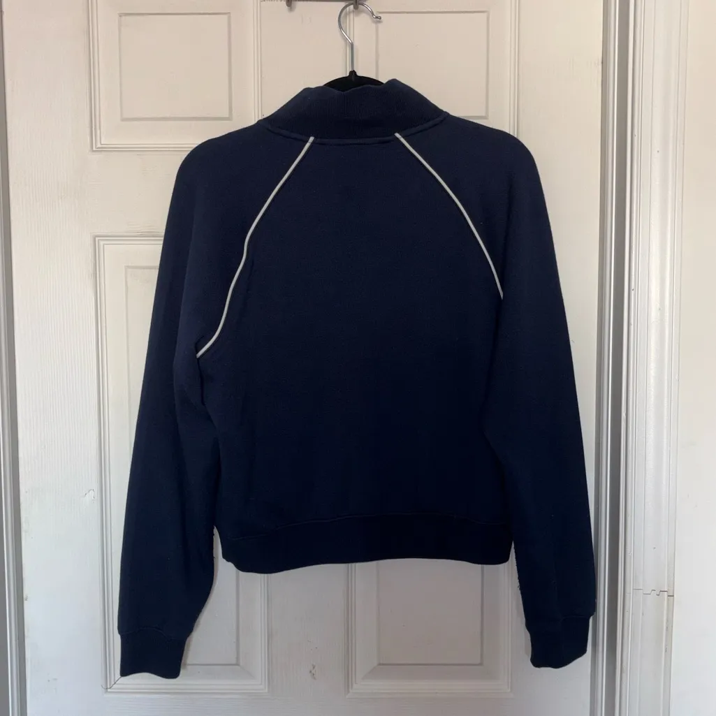 SPANX AirEssentials Pique Full Zip Track Jacket Blue Size L - Image 3