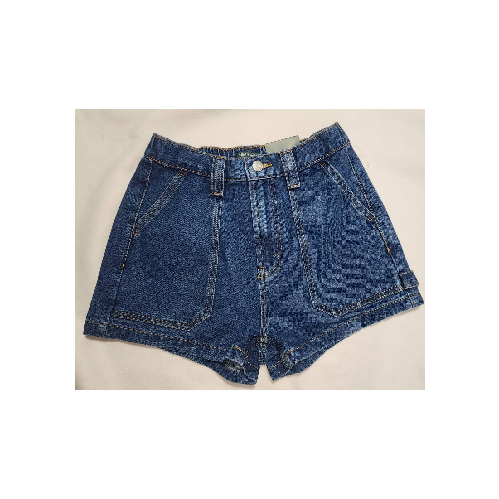 woman's jean shorts super high rise size 0 waist 24 wild fable - Image 4