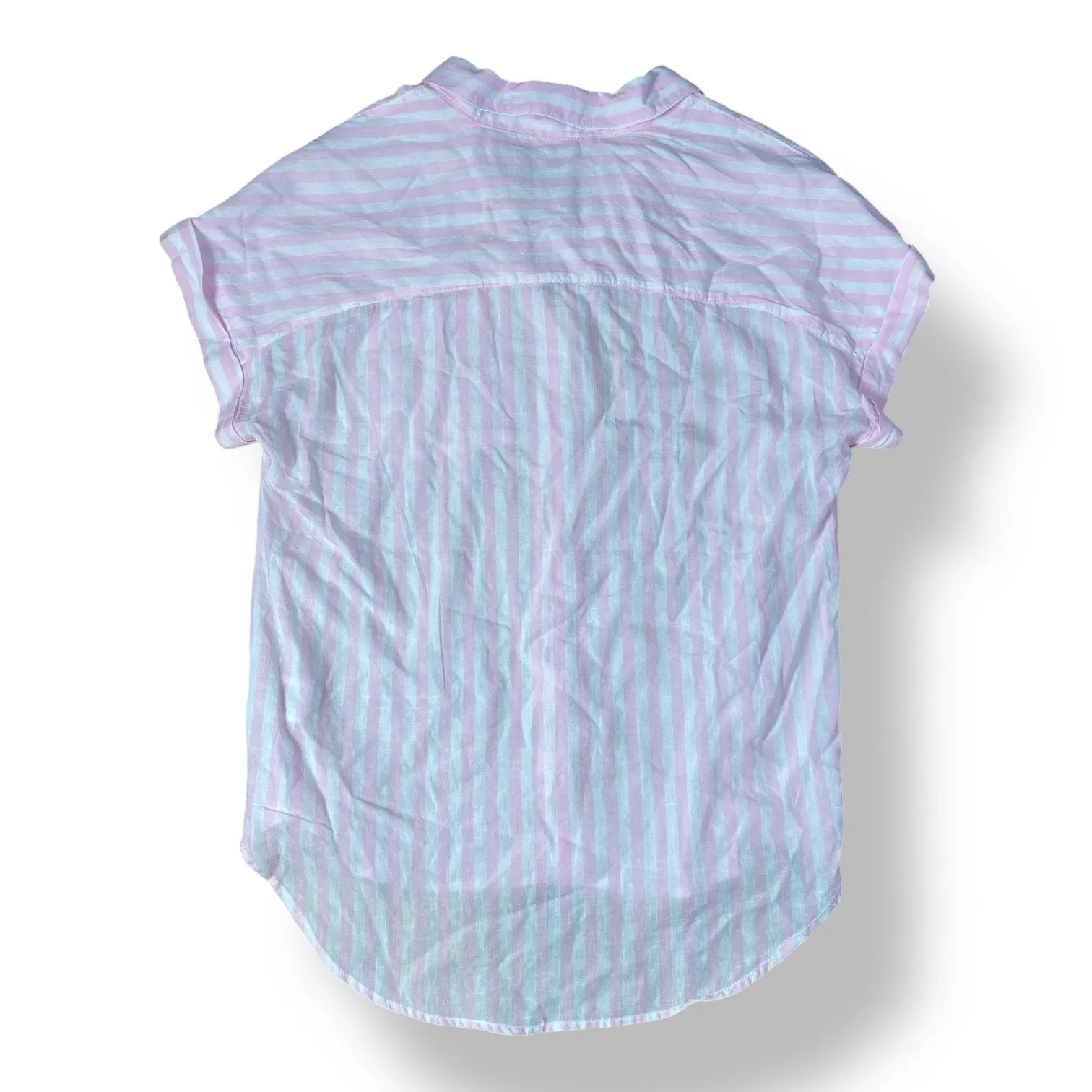 Lola River NWT Striped Linen x Tencel‎ Chloe Top Womens Size S in Rose Quartz Pink - Image 4