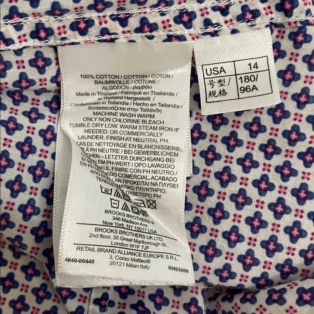 Brooks Brothers 346 Button Up Cotton Blouse Shirt Top Womens Size 14 Preppy - Image 8