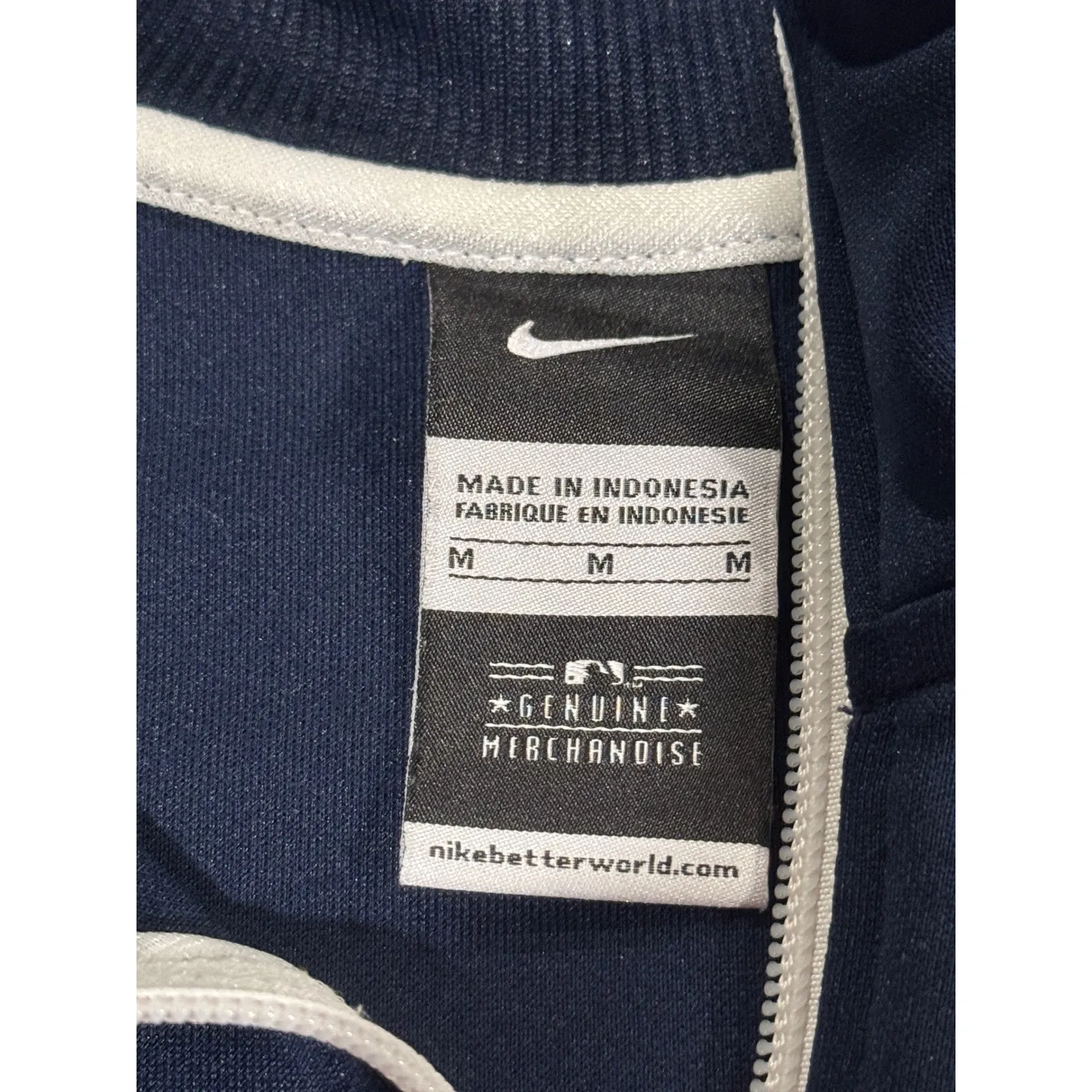 Nike Milwaukee Brewers Track Jacket Navy White Gold Logo Women's Size M - Image 5