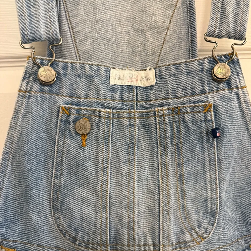 Like New Vintage Polo Jeans Co Ralph Lauren Overall Shorts - Image 9