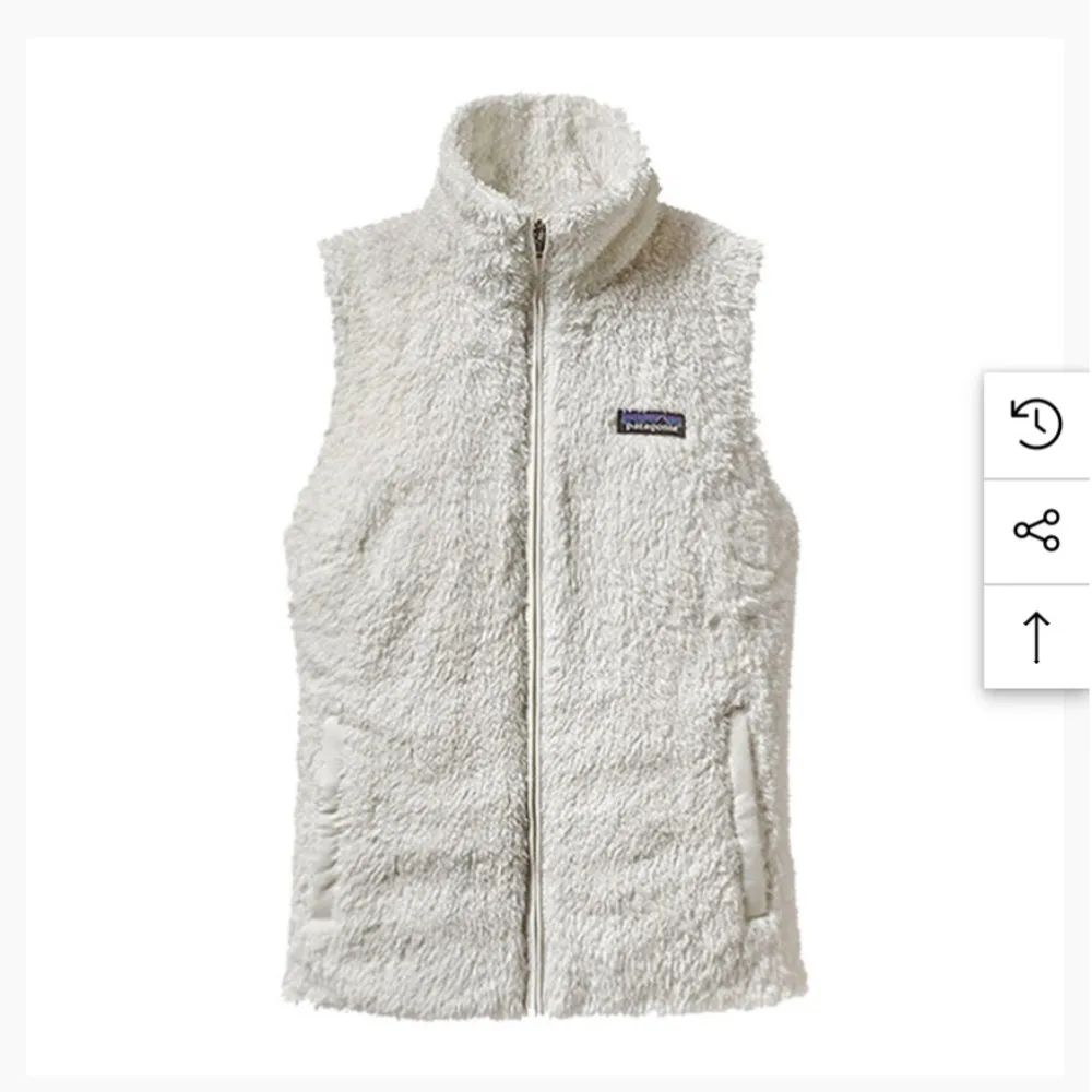 Patagonia Women's Los Gatos Vest white Sherpa fall full zip casual outdoor $119 - Image 4