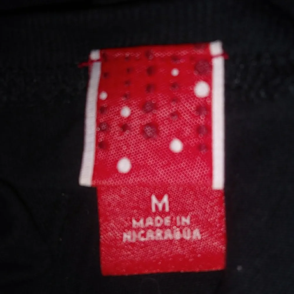 Ugly Christmas M Cute Candy Cane Holly Heart Xmas Top in Black Size M - Image 3