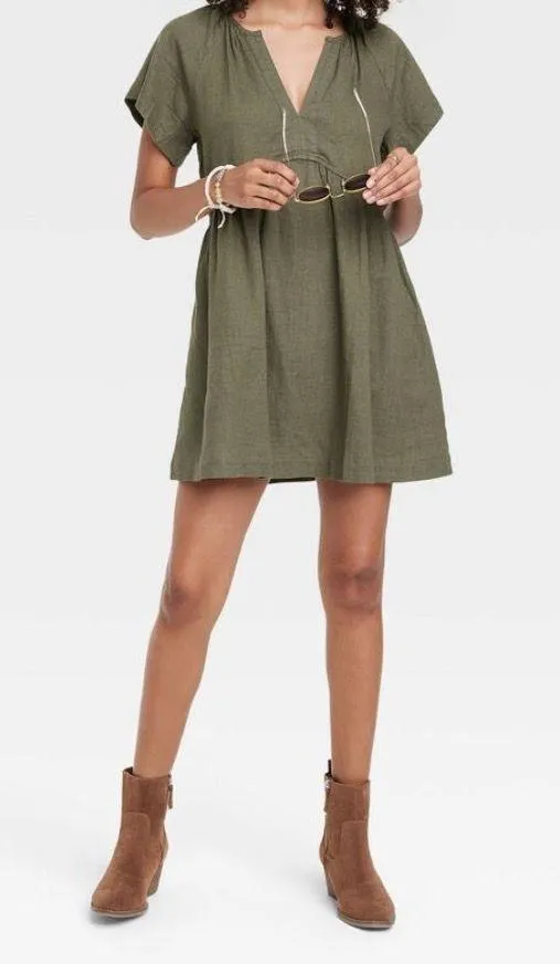 Universal thread linen blend mini dress  Size Small  - Image 3