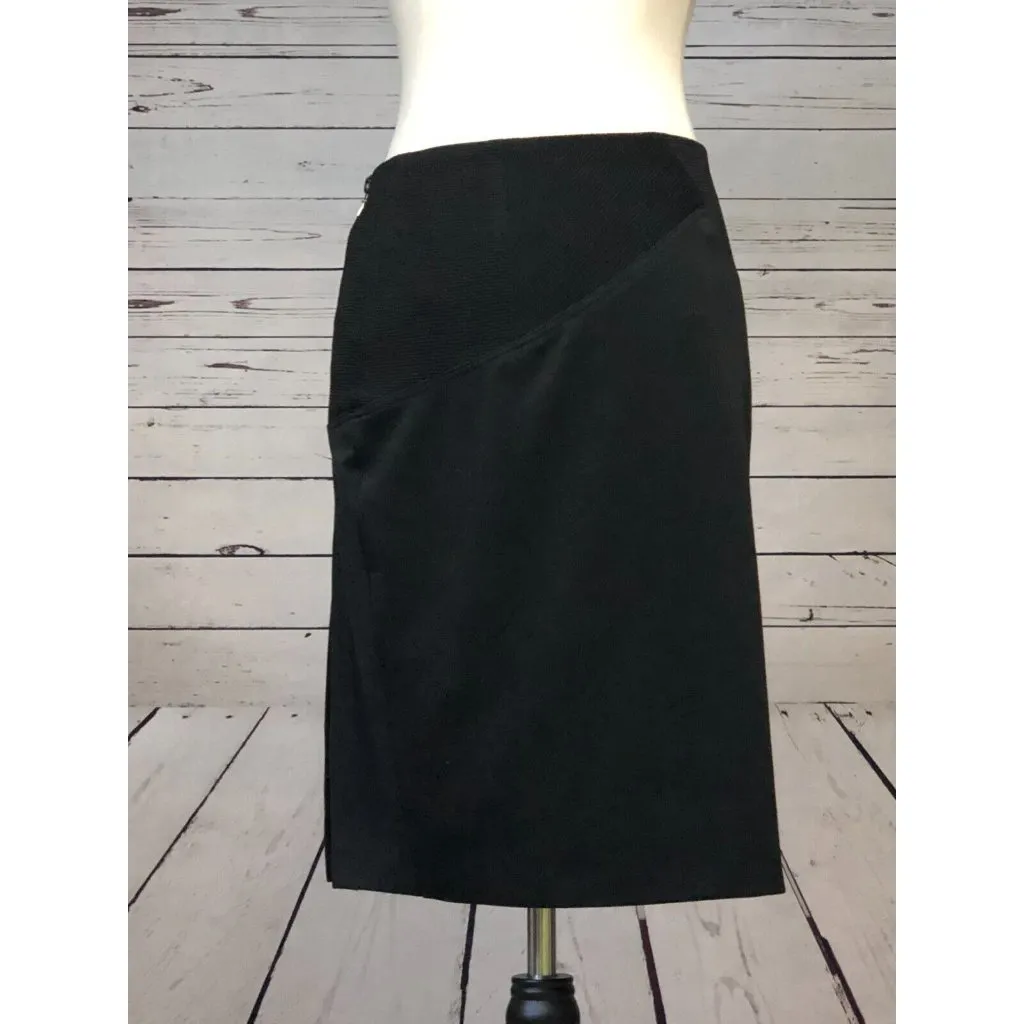 NWT Joseph Ribkoff‎ Skirt size 6 Black Stretch Business Career 24281 Sexy Slit - Image 7