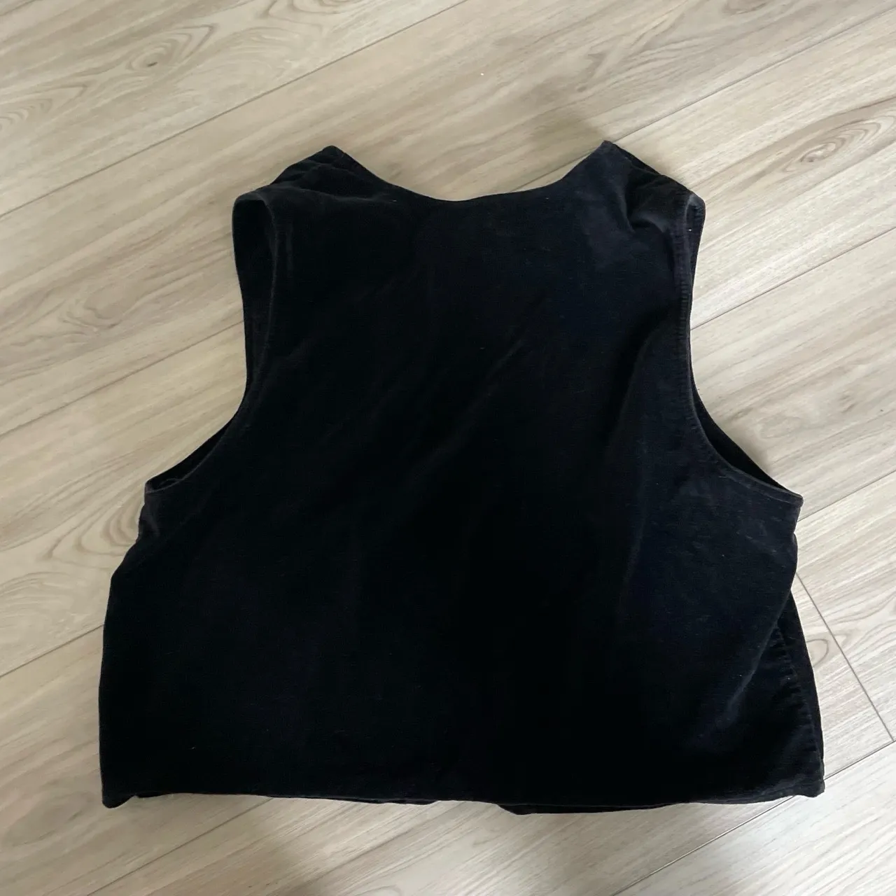 Bryn Connelly Vintage Black Zip Corduroy Vest‎ Casual Size XL - Image 4