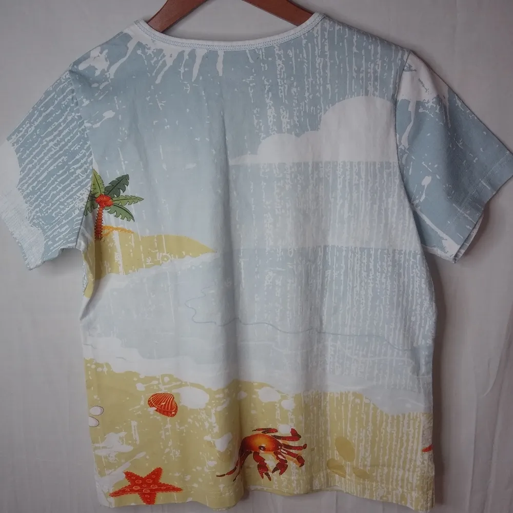 Joni B. SP Shore Bay Ocean Beachcomber Top Petite Blue Size undefined - Image 3