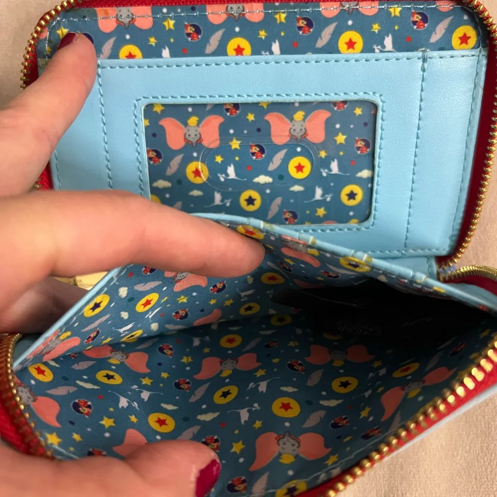 ✨ Disney x Loungefly Dumbo Zip-Around Wallet | Circus Print | Blue ✨ - Image 6