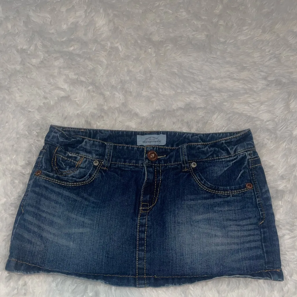 Y2K Aeropostale short mini denim jean skirt woman’s size 7/8 EUC - Image 4