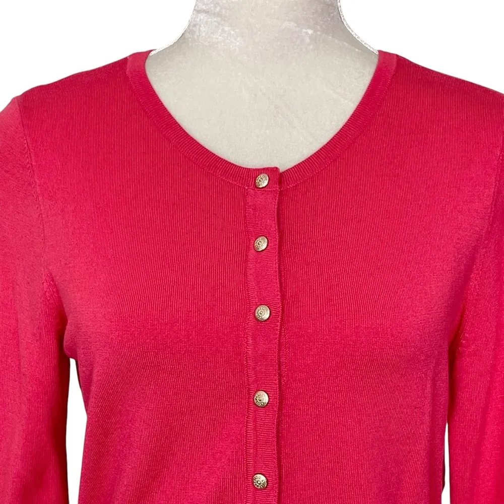 White House Black Market 3/4 Sleeves Cardigan Women’s S Gold Tone Buttons - Image 2