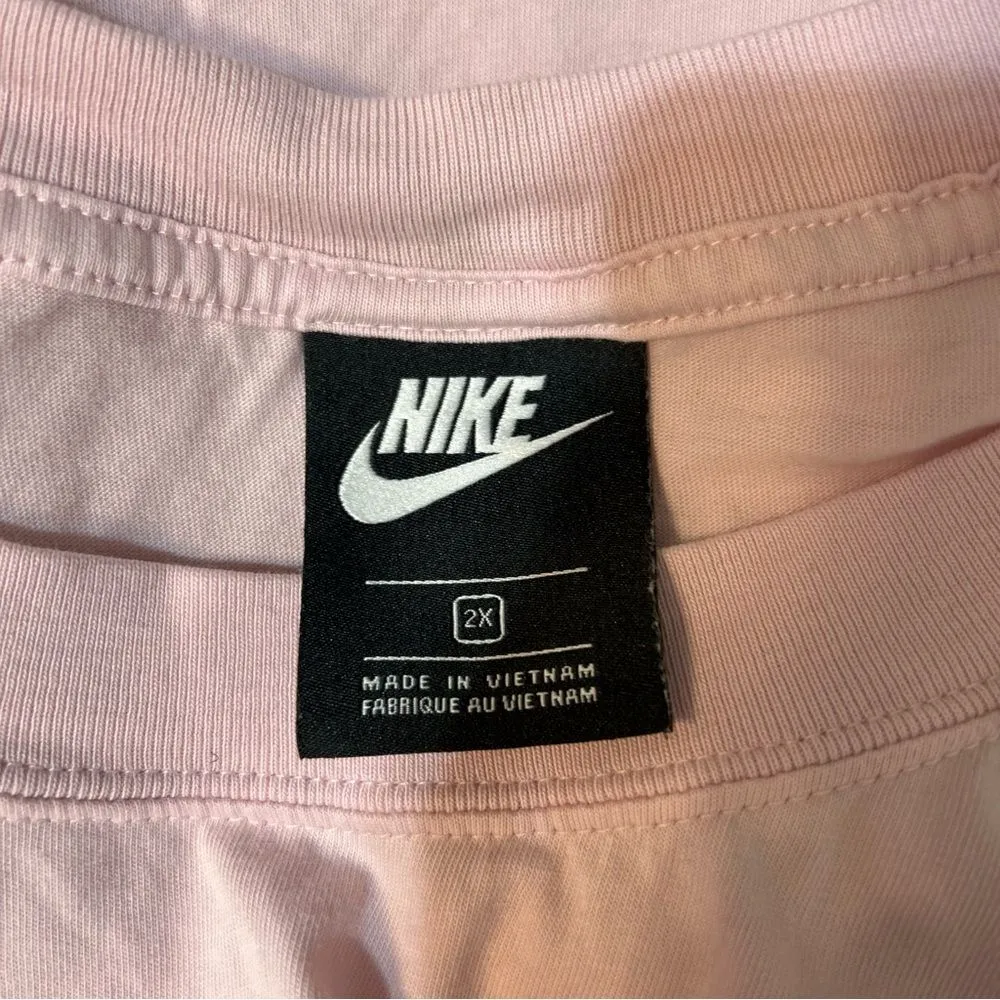 Nike Sportswear Icon Clash Tunic T-Shirt Dress in Pink Plus Size 2x - Image 6