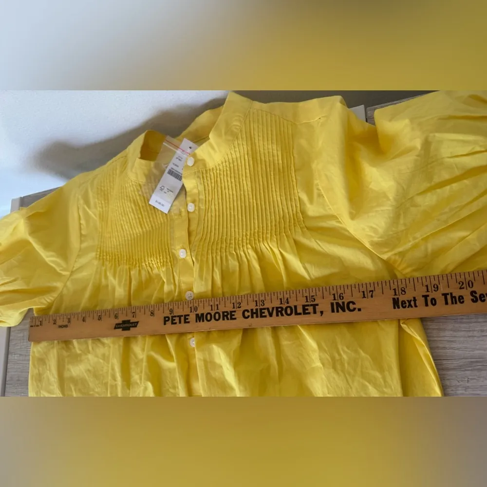 JCrew Short-sleeve mini shirtdress organic cotton poplin boho NWT XXS *FLAW - Image 7