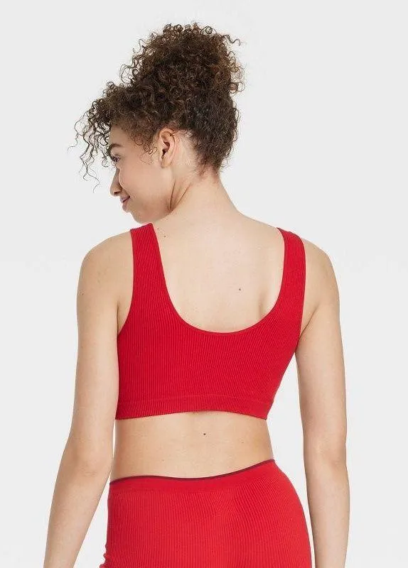 Target Colsie Women's Maroon Reversible Neckline Seamless Bralette - Image 2