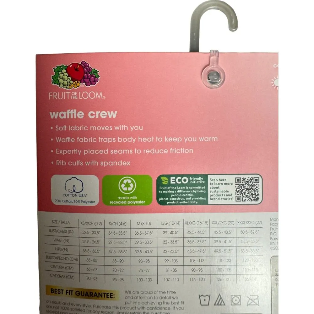 Fruit of the Loom EverSoft Women's Waffle Crew Shirt Size XXL (20) Gray - Image 2