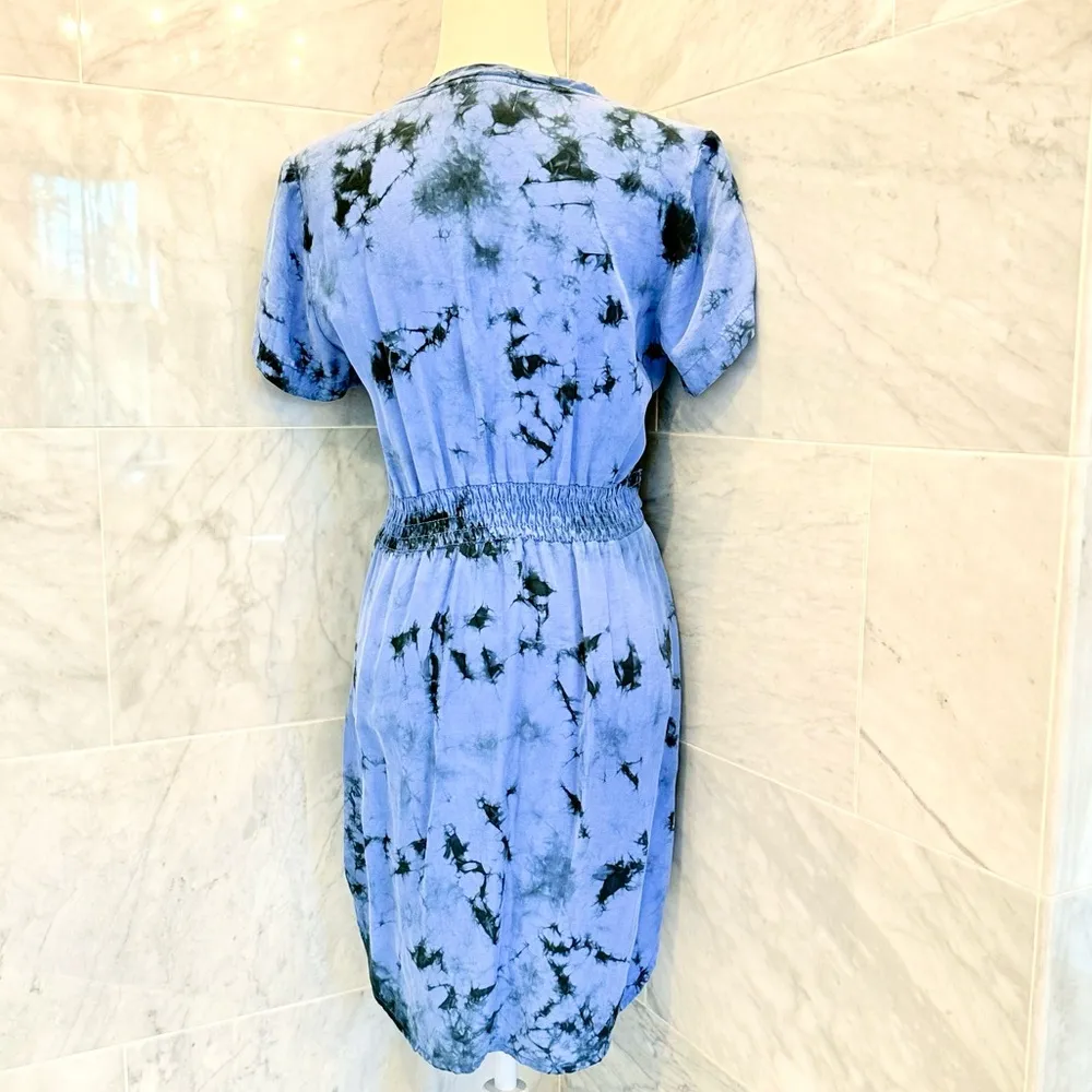 Anthropologie Cloth & Stone Womens Dress Small Liv Tie Front Mini Tie Dye - Image 3
