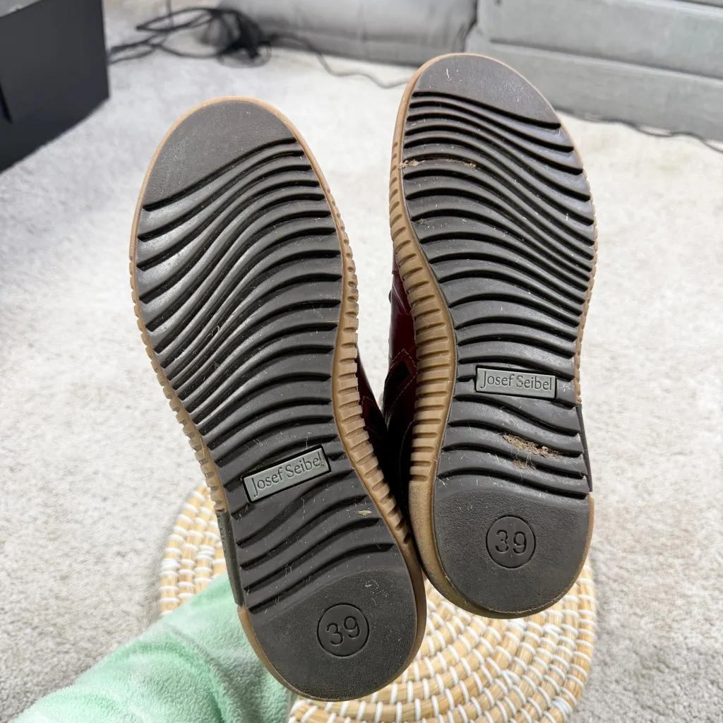 Josef Seibel Women’s Maren 06 Lace Up Leather Ankle Boot Side Zip Red 39/US 8.5 - Image 8