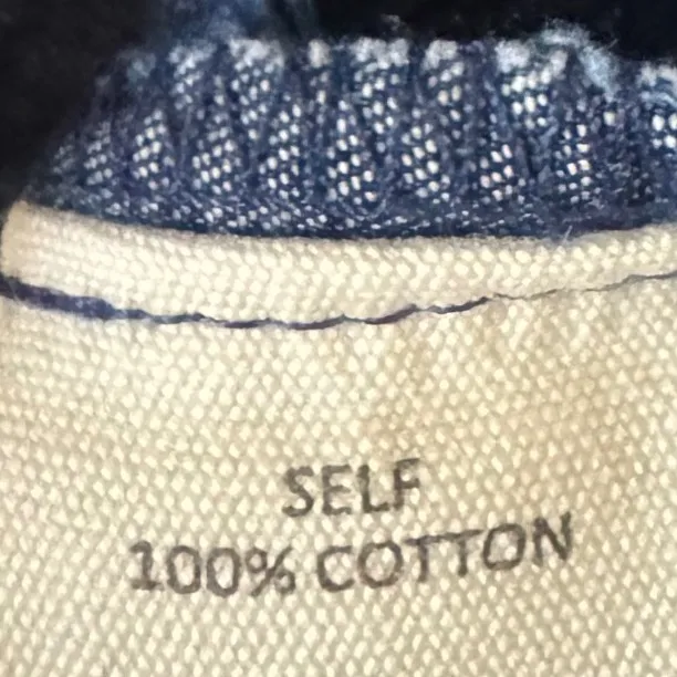 Joie De Virve sz L Womens Denim 100% Cotton Ruffled Tiered Dress Southwestern Blue Size L - Image 8