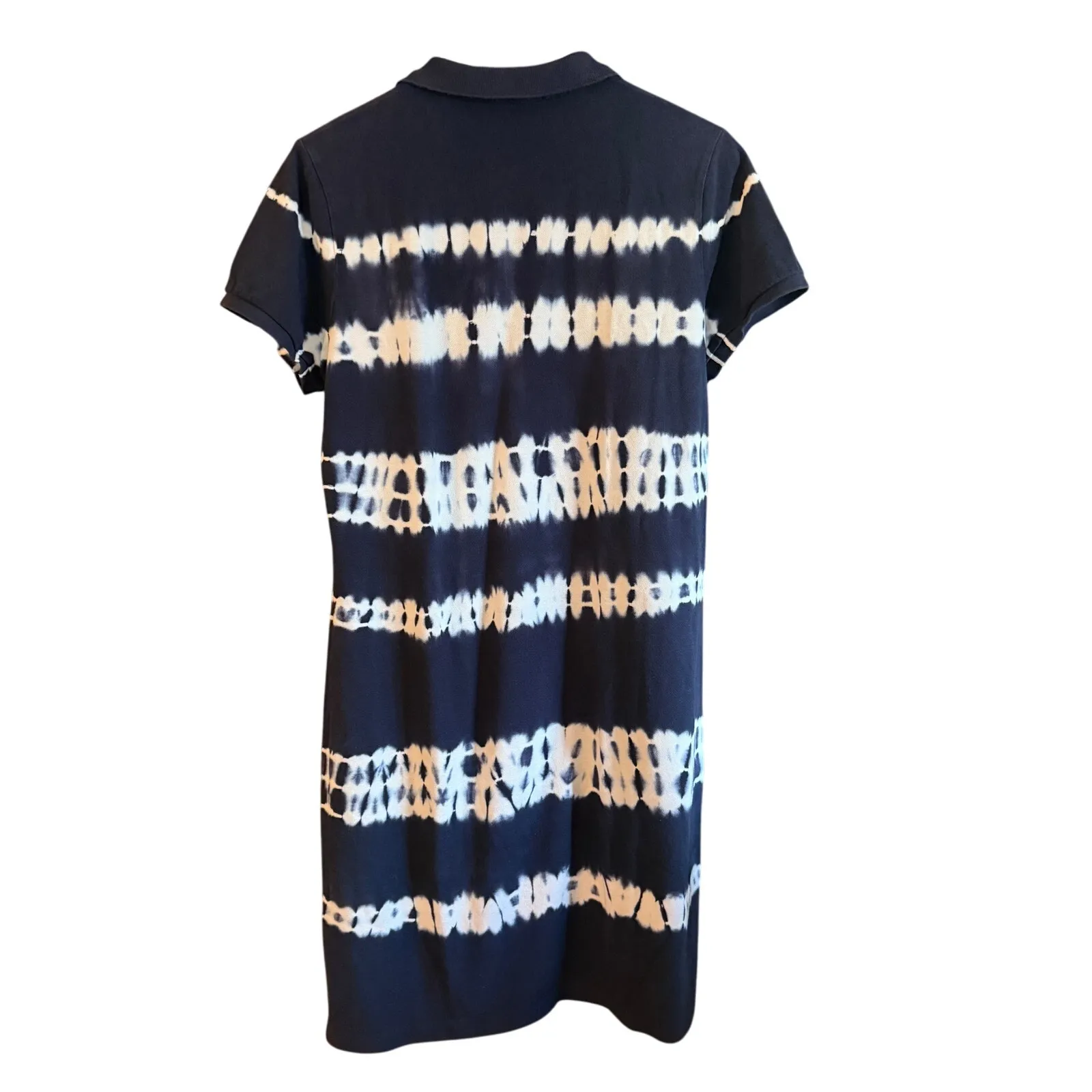 RALPH LAUREN SPORT | Navy Blue Big Pony Polo Tie Dye Short Sleeve Polo Dress XL - Image 2