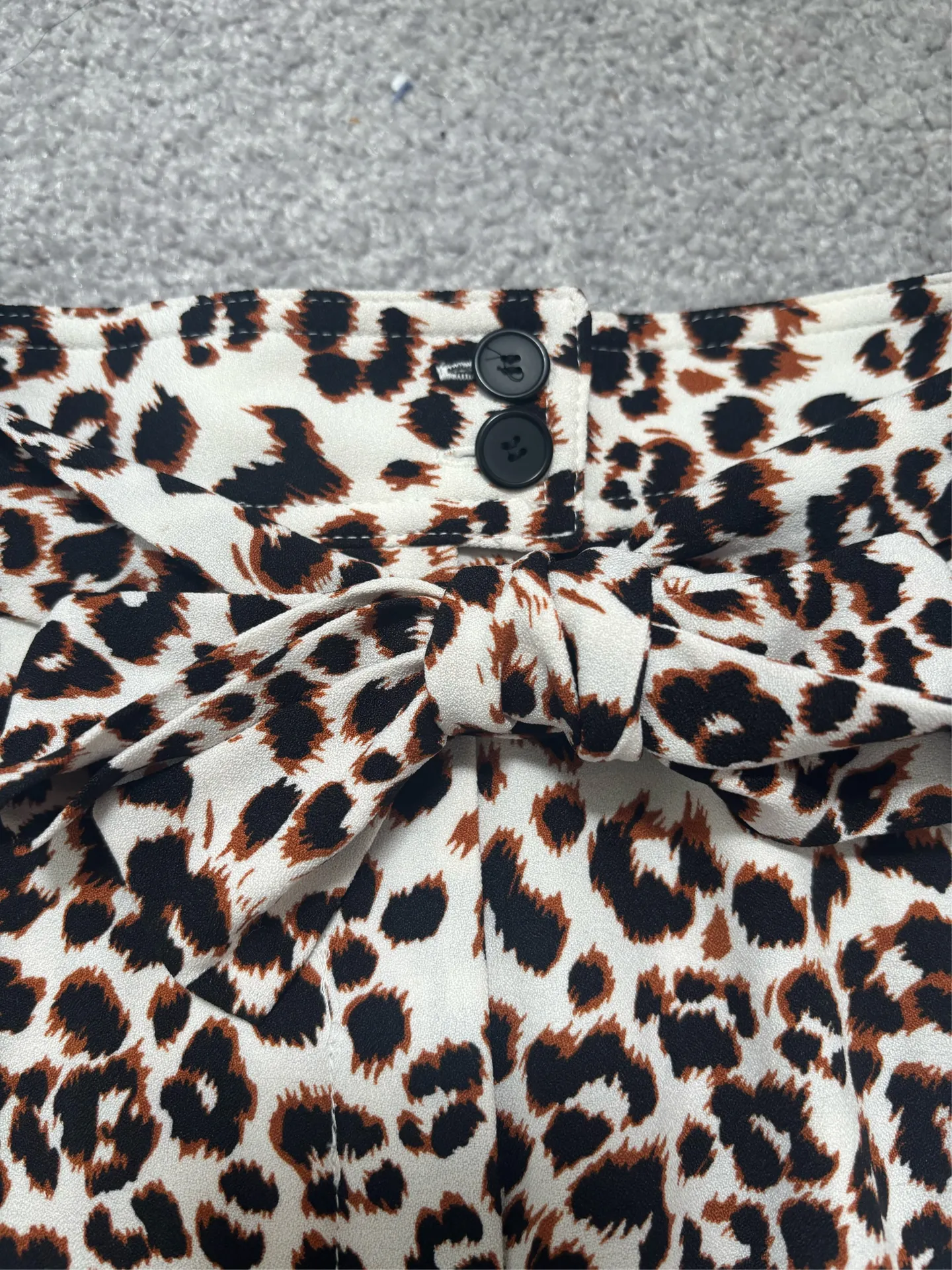 Bar III Animal Print High Waisted Shorts with Tie Belt - Image 4