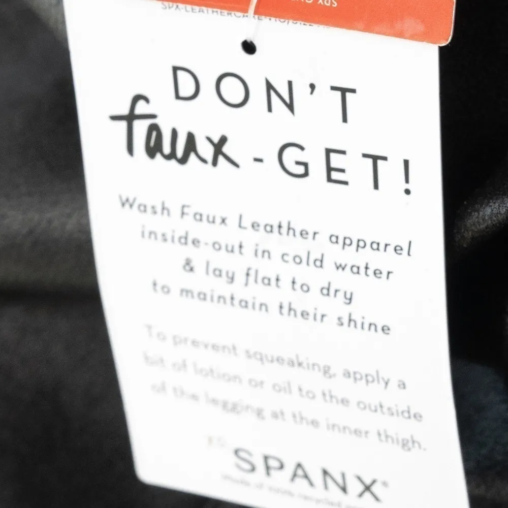 Spanx Faux Leather Leggings Black Size 1X - Image 8