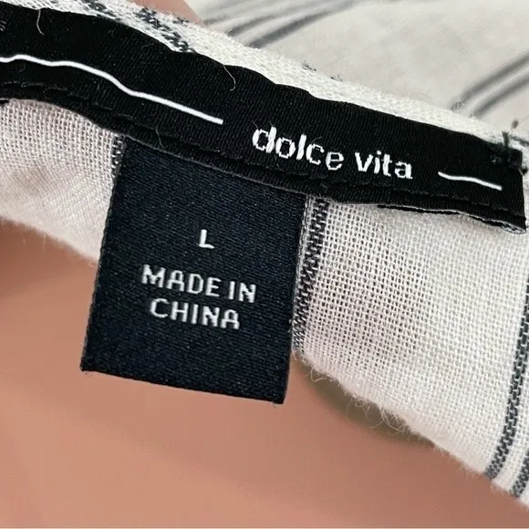 Dolce Vita‎ Striped Sleeveless Romper Size LARGE Blue White - Image 4