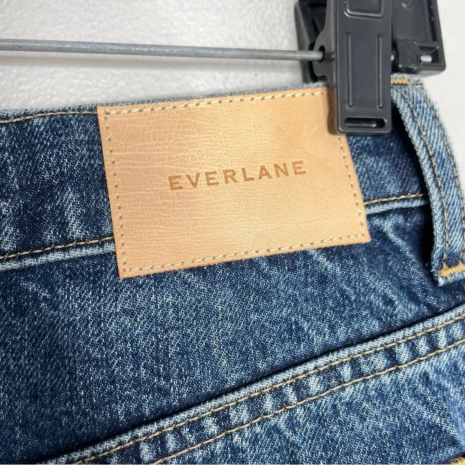 EVERLANE Denim Mini Skirt Womens Size 25 Distressed Indie Downtown Chic Casual - Image 7