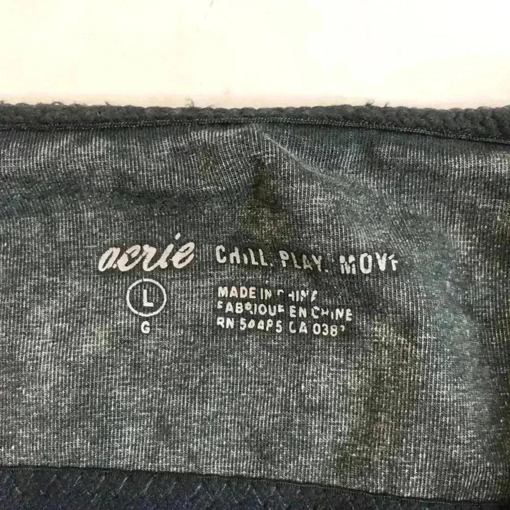 Aerie black tie dye halter crop top L NWT - Image 5