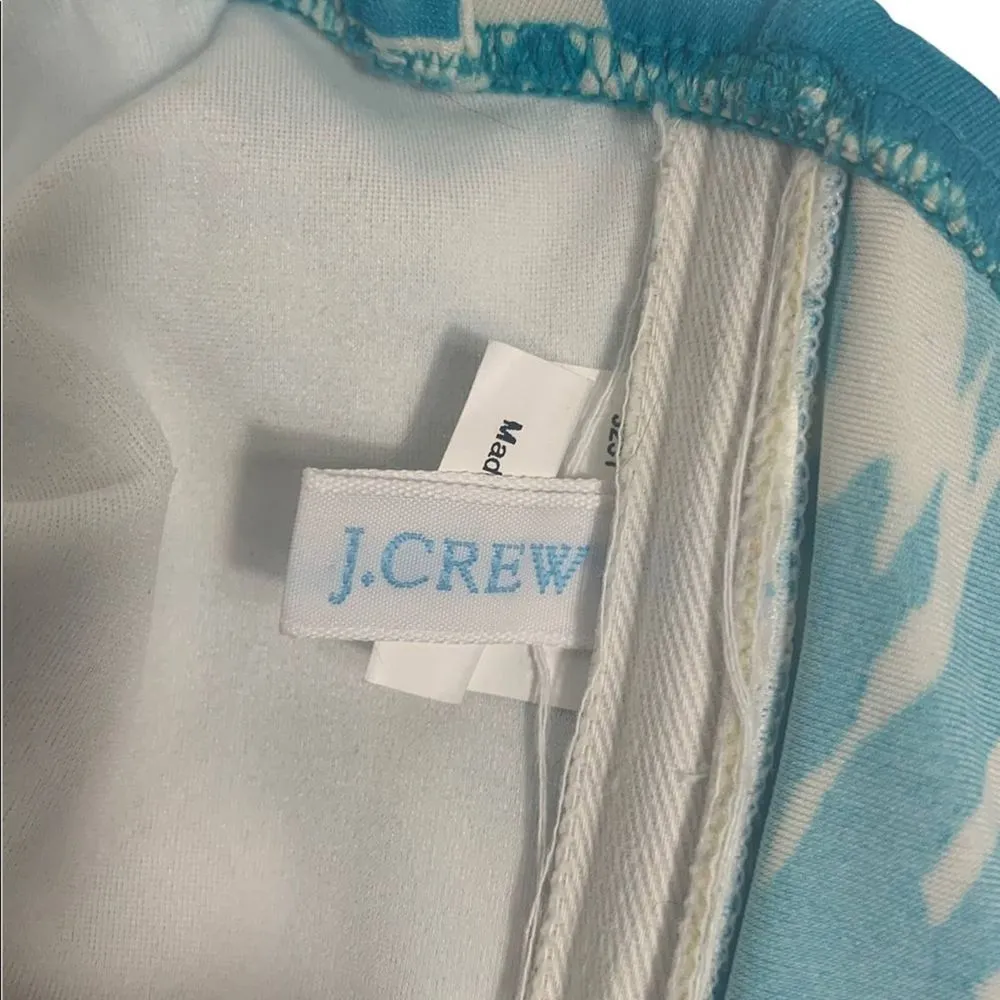 J. Crew Blue White Hawaiian Floral Bikini Top Size Small - Image 8