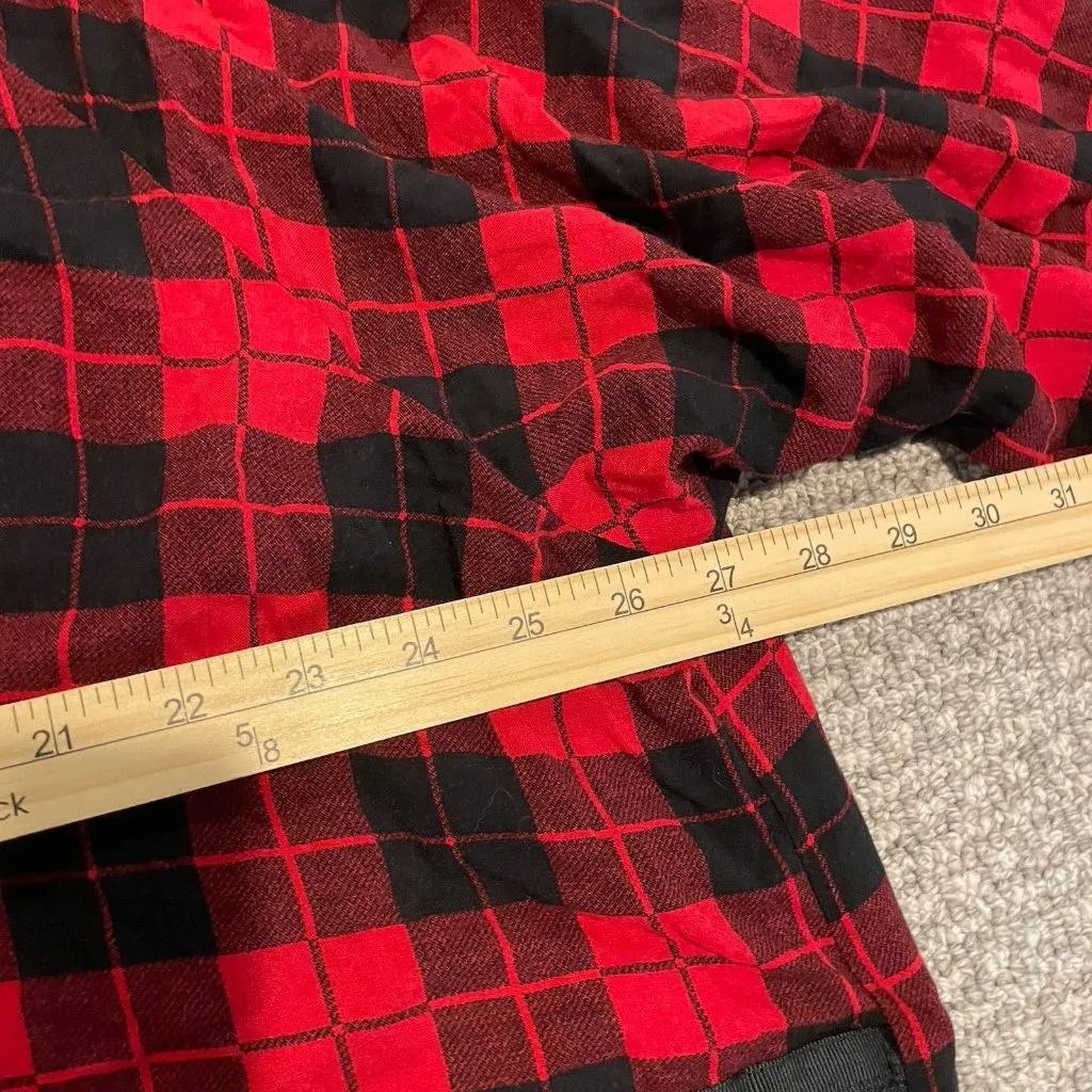 Torrid Jacket Womens 4X Plus Reversible Bomber Red Black Plaid Full Zip Pockets - Image 7