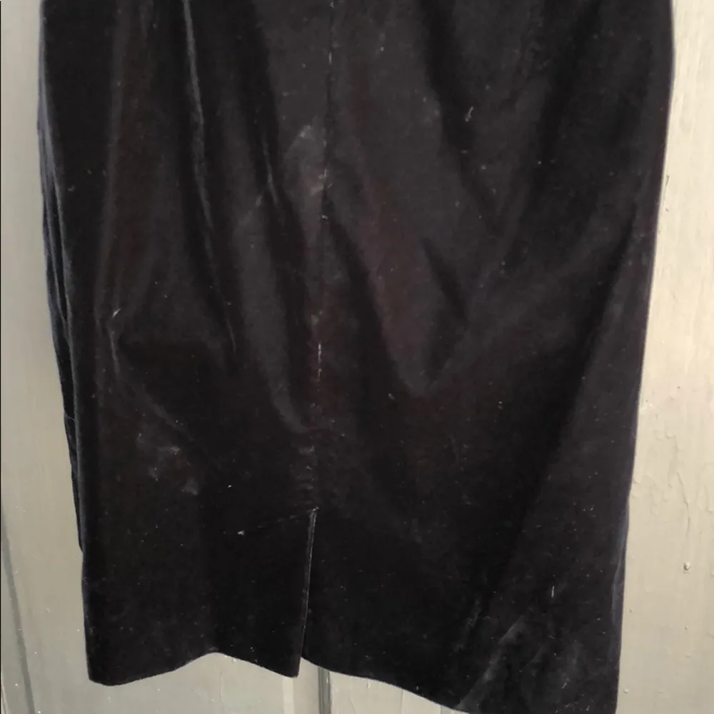 Vintage Jessica McClintock Black Velvet Dress with Pearls - Image 7