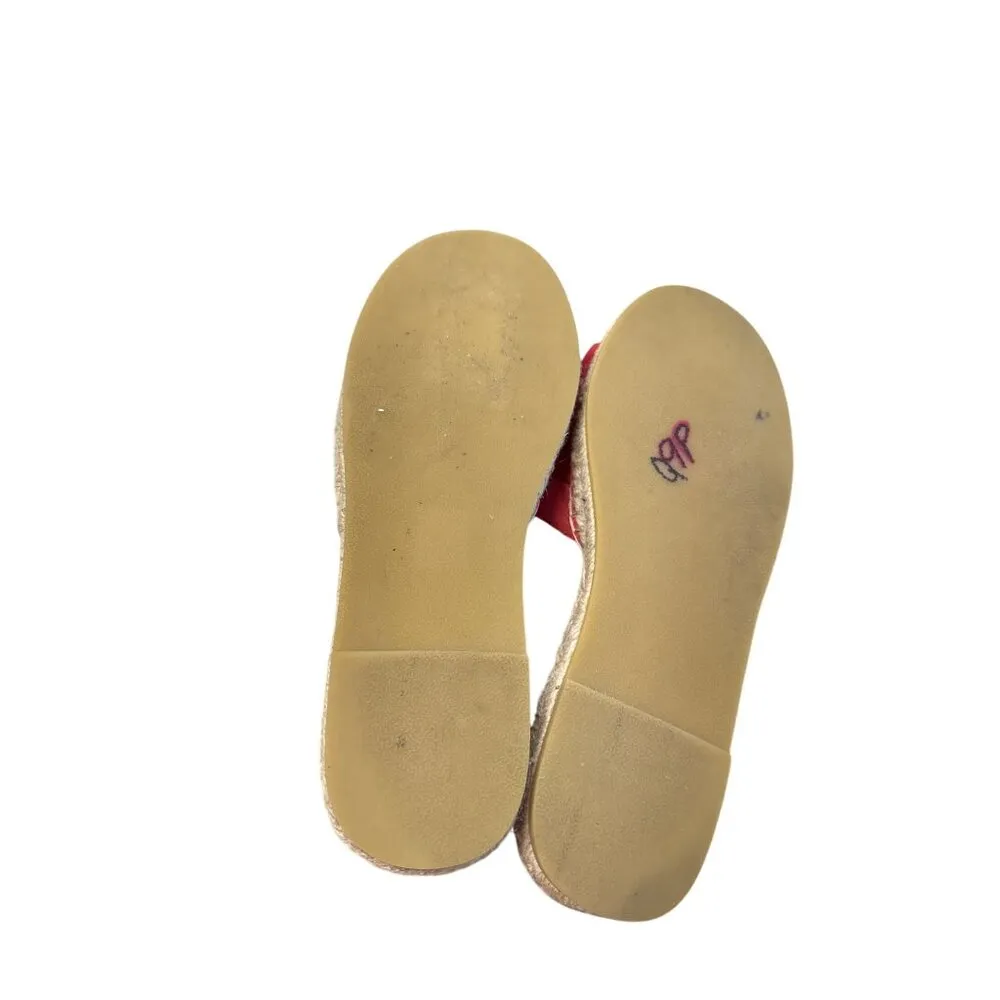 Karl Lagerfeld Womens Red Suede Fringe Espadrille Sandals Size 11 SKU8125 - Image 6