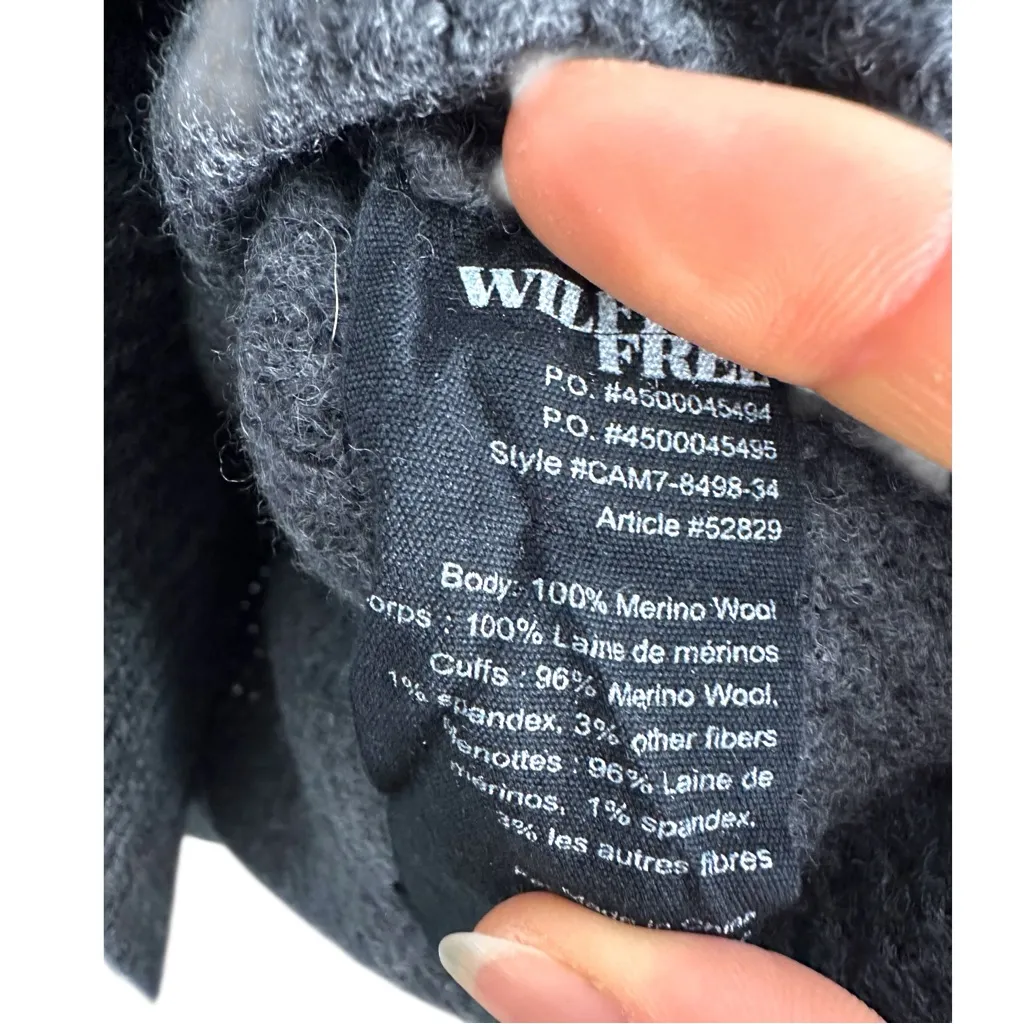 Aritzia Wilfred Free Bianca 100% Merino Wool Turtleneck sweater dress Dark Grey - Image 6