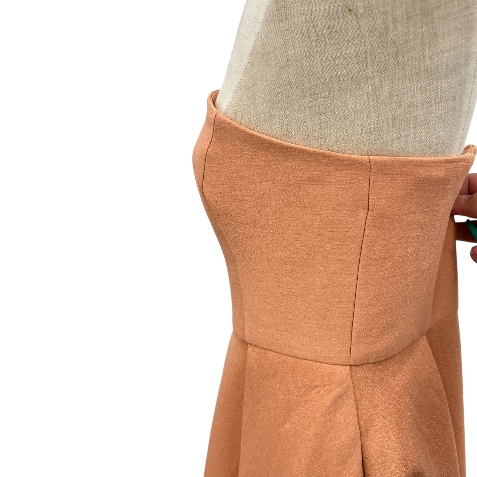 C/meo Collective Entice Making Waves Biscuit Dress Strapless Peach Size Medium - Image 9