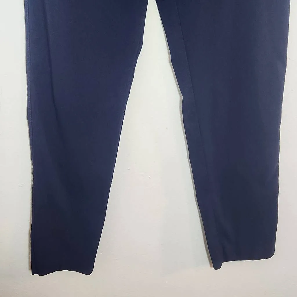 Valerie Stevens Navy Fitted Ankle Pull-on Pants Size 12 Preppy Navy Ankle Pants - Image 3