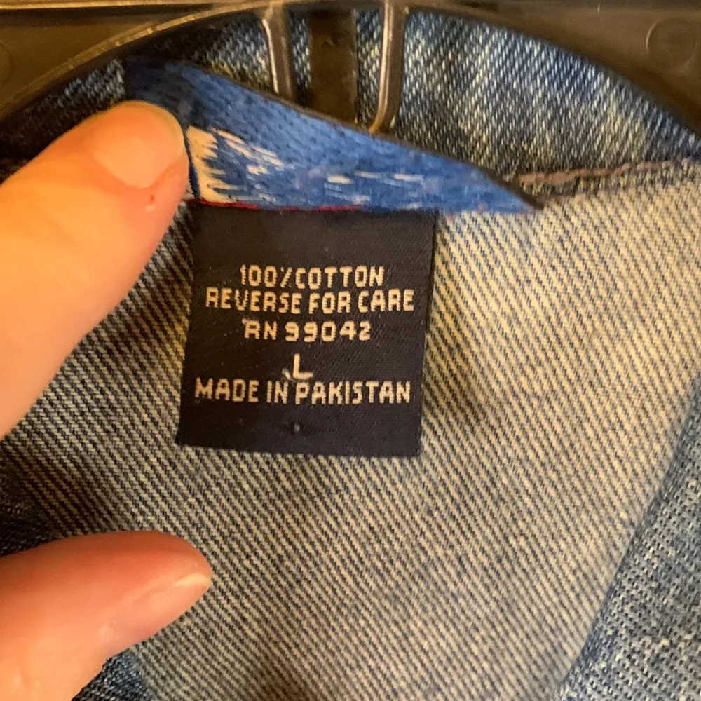 Ohio State Buckeyes Las Olas 100% Cotton Button Up Jean Jacket Size L - Image 4